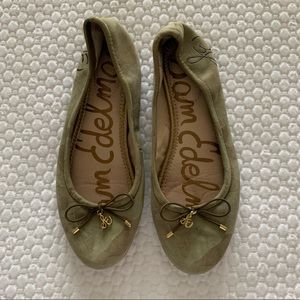 Sam Edelman green camouflage ballet flats